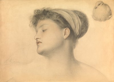 Studie voor Meisje met duiven door Anthony Frederick Augustus Sandys